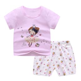 Summer Kids Boutique Clothes Toddler Girl Outfits Set Cartoon Dinosaur T-Shirts & Shorts 2 Pieces Suit Baby Boys Tracksuit