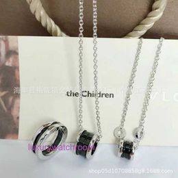 Classic Fashion Bolgrey Pendant Necklaces CNC Pure Silver Ceramic Little Red Necklace Spring Charity Collar Chain