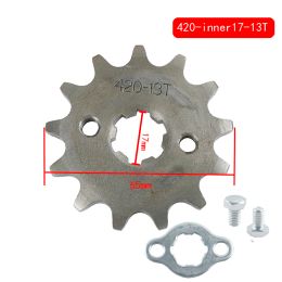 420 10T 11T 12T 13T 14T 15T 16T 17T 18T 19T Tooth 17mm ID Front Engine Sprocket for Motorcycle part Free shipping