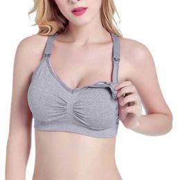 APPI Maternity Intimates Single handed front button care bra for womens breast feeding underwear seamless maternity clothing d240527