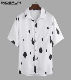 INCERUN Summer Printing Mens Casual Shirt Short Sleeve Turndown Collar Button Hawaiian Shirts Men 2020 Beach Streetwear Camisa65937367192