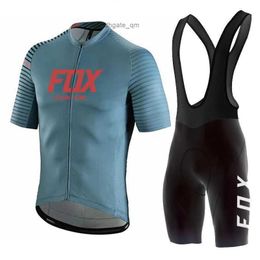 Cycling Jersey Sets fox cycling team clothing mens bike outfit summer bicycle uniform fietskleding heren zomer 2022 cycling dress racing mtb jersey