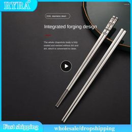 Chopsticks Non-slip Stainless Steel Not Easily Deformed 316 Easy To Clean Comfortable Grip Kitchen Bar Supplies