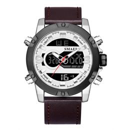 Sport Watches Waterproof Genuine Dual Display Quartz Wristwatches Big Dial Fashion Cool Man 1320 Digital Watch LED Men 2972