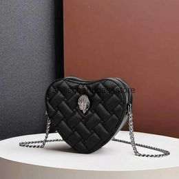 Çapraz gövde kalp şeklindeki omuz çantası kadın ızgara başlık yüksek kaliteli çapraz şekilli çanta mini cüzdan cep telefonu çantası H240527
