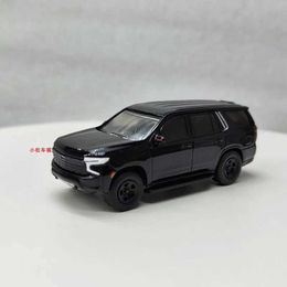 Diecast Model Cars Spot Forecast Alloy 1 64 Black Police Car Model with Warning Light Adult Classic Series Display Gift Souvenir Boys Toy T240524