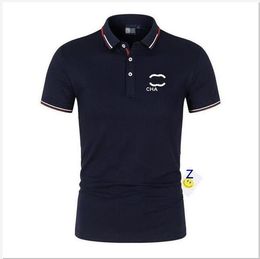 Mens Polos shirts men fashion Tees classic multiple color lapel short sleeves Plus Embroidery business casual Cotton breathable vary proud talent Monday river 1