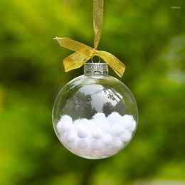 Party Decoration 8pcs/pack Diameter 4cm 6cm 8cm Small Size Transparent Glass Globe Christmas Day Hanging Ball Creative Pendant