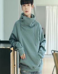 Men039s TShirts Winter Warm Turtleneck Hooded Long Sleeve Men T Shirt Teenagers Casual Loose Fashion Top Allmatch Personality8126296