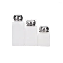 Storage Bottles 1 Pcs Three Sizes Of Extruded Air Separation Bottle Reusable Liquid Alcohol Nail Polish Dispenser Stainless Steel Pump Head