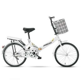 Bikes Ride-Ons WOLFACE New Installation Free Adult Bicycle 20 Inch Student Folding Spoke Wheel Road Bicycle Luxury Mountain Bike With Basket Y240527