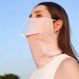 Scarves Colour Hiking For Women UV Protection Men Summer Face Neck Wrap Cover Sunscreen Scarf Silk Mask