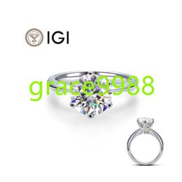 Diamond Ring 0.5ct 1ct Round Brilliant Cut Synthesis Diamond Solitaire Ring 14K White Gold Man Made Diamond Wedding Ring