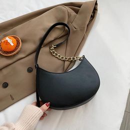Evening Bags Women Shoulder Bag 2024 PU Leather Purse And Handbag Female Shopper Fashion Casual Solid Color Vintage Chain Designer Saddle