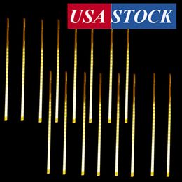 LED Strings Meteor Shower Lights 10 Tubes 480 LED Icicle Lights Outdoor Christmas Decorations Waterproof Cascading Lights for Wedding 260G