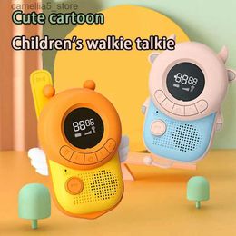 Toy Walkie Talkies 2PCS Mini Kid Walkie Talkies Portable Children Radio Phone Transmission Transceiver Interactive Education Toy for Girl Boy Gift Q240527
