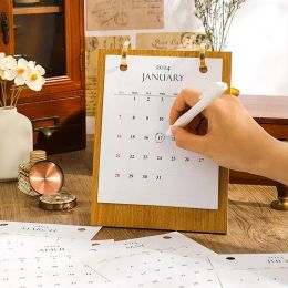 Desktop Calendar 2024 Detachable Stand Up Calendar Home Decor Desk Calendar Christmas Gift For Friends Family Colleagues