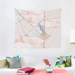 Tapestries Geometric Mix Up - Rose Gold Tapestry Wallpapers Home Decor House Decoration