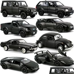 Diecast Model Cars Car 1 36 Authourized Models Dark Black Series Exquisite Made Collectible Play Mini 12.5 Cm Pocket Toy For Boys Drop Otaup