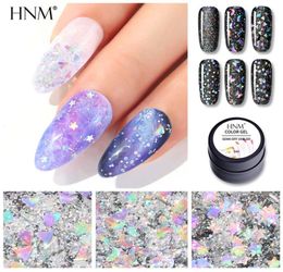 HNM 5ML Glitter Gel Nail Polish Star Sky Effect Soak Off Nail Varnish Primer UV LED Nail Gel Manicure Salon2046857