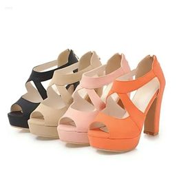 S Women s Hollow Roman Sandals Shoes Open Toe Chunky Heel Platform High Heels Booties Ladies Fashion Banquet Party Pumps Bootie Ladie Fahion Pum ff4 andal hoe p