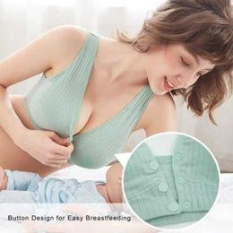 Maternity Intimates High quality plus size nursing bra breathable womens underwear pregnant front buckle d240527