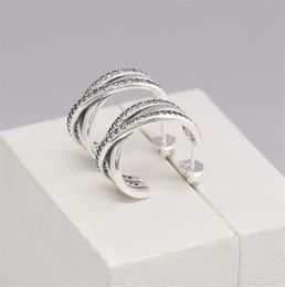 100% 925 Sterling Silver Hook Earring Original retail box for 18K Rose Gold Stud Earrings Christmas Gift for Women233r2462562