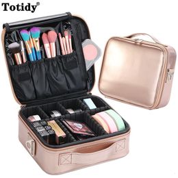 Female Beauty Makeup Organiser Lipstick Brush Storage Box Nail Tool Suitcase Women Cosmetics Bag Profession Makeup Case 240527