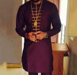 Traditional Dashiki Riche Round Neck Zipper Long TShirt Male African Clothing Long Sleeve Tops 2020 Africa Men Dress Tee Shirt Y29336568