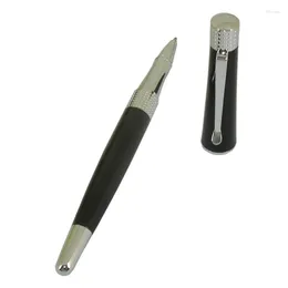 Metal Roller Pen Embossing Dots Design Black & White Unisex Signature Gel Ink With Unique Pattern Trim