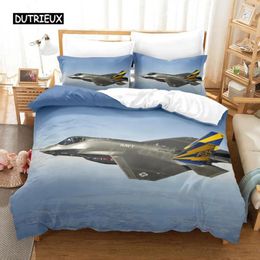 Bedding Sets Aeroplane Fighter Duvet Cover Sky Flying Set For Kids Teens Boys Modern Cool Theme Bedroom Decorations