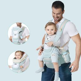 Transportadoras de mochilas ergonômicas de bebê almofada dianteira sentada em canguru sling para transportadora infantil de viagens para bebês 0-48m