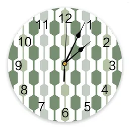 Wall Clocks Modern Geometric Hexagon Bedroom Clock Large Kitchen Dinning Round Watches Living Room Watch Home Decor