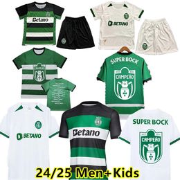 Sporting CP 24 25 Lisboa Soccer Jerseys Home Blue Lisbon Special Jovane Sarabia Vietto 2023 2024 Maillot Jersey Sporting Clube De Football Shirt Men Kids Kit