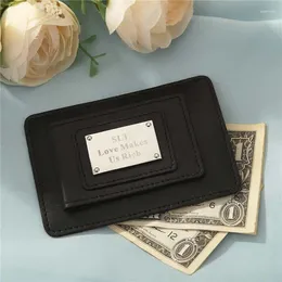 Party Favour Personalised Genuine Leather Money Clip Wallet For Men Event Keepsake Groomsmen Gifts Father Day's Favours