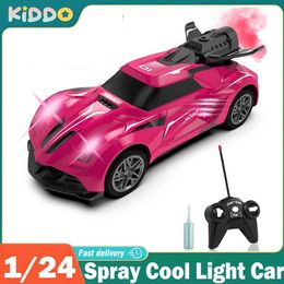 Electric/RC Car Electric/RC Car 1/24 RC car spray remote control drift car with light childrens sports car off-road vehicle high-speed childrens day gift WX5.26