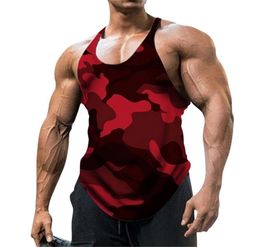 Summer Y Back Gym Stringer Tank Top Men Cotton Clothing Bodybuilding Sleeveless Shirt Fitness Vest Muscle Singlets Workout 2207131424061