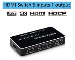 1080P 3D 4K HDMI Switch 5 Input Multi In 1 Out 5x1 Video Converter for game console DVD Laptop PC To TV Display Monitor HDTV