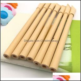 Ballpoint Pens Can Printing Logo High-End Gel Pen Fashions Simple Green E-Friendly Kraft Paper Shell Office School Student Jllote Ca Dhdqc
