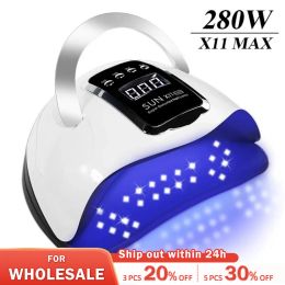 SUN X11 MAX Professional Nail Drying Lamp for Manicure 280W Nails Gel Polish Drying Machine with Auto Sensor UV LED Nail Lamp