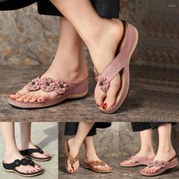 Sandals Fashion Rubber Slip-on Walking Shoes Wedge Open Toe Anti-slip Flip Flops Soft Sole