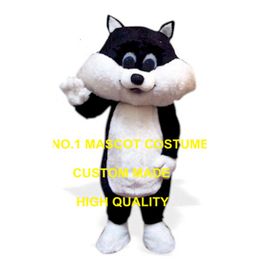 Cute Anime Cosply Costumes Black & White Kitten Cat Mascot Costume Adult Cartoon Character Mascotte Fancy Dress Suit Kits 1914 Mascot Costumes