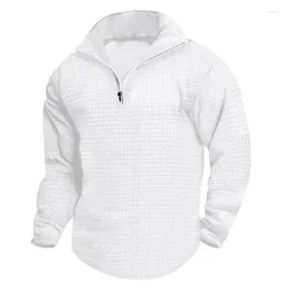 Men's Hoodies European And American Half Zippered Hoodie For Spring Autumn Standing Collar Hooded Sweatshirt