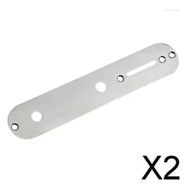 Decorative Figurines 2xMetal Guitar Control Plate For Replacement Parts Silver