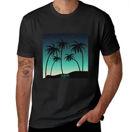Men's Polos Summer Vibes - Palm Tree Silhouette T-shirt Sweat Customs Short Sleeve Tee Clothes For Men