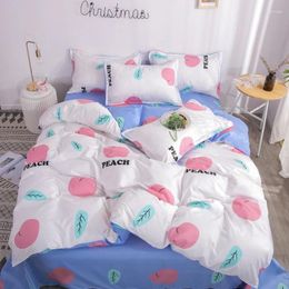 Bedding Sets Peach Pineapple Fruit Girl Boy Kid Bed Cover Set Duvet Adult Child Sheets And Pillowcases Comforter 61071