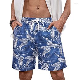Men's Shorts Fashion Hawaii Beach For Men Casual Short Pants 3D Printed Flower Elastic Bandage Board Refreshing Swim Trunks