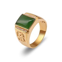 Fancy Jewelry Modern Men's Big Gemstone Gold Ring Price For Man