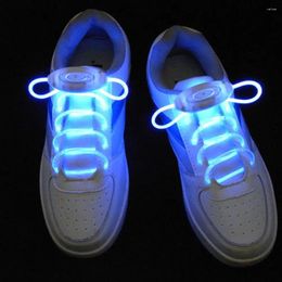 Shoe Parts LED Flash Luminous Light Up Glow Strap Shoelace Laces Party Disco Decor Art Rope Decorative Round Shoelaces
