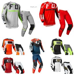 Cycling Jersey Sets 2022 Motocross Racing Dirt MoFox 180 360 Gear Set Mach Jersey Pants Mountain Bicycle Offroad Mens Kits Motorbike Suit